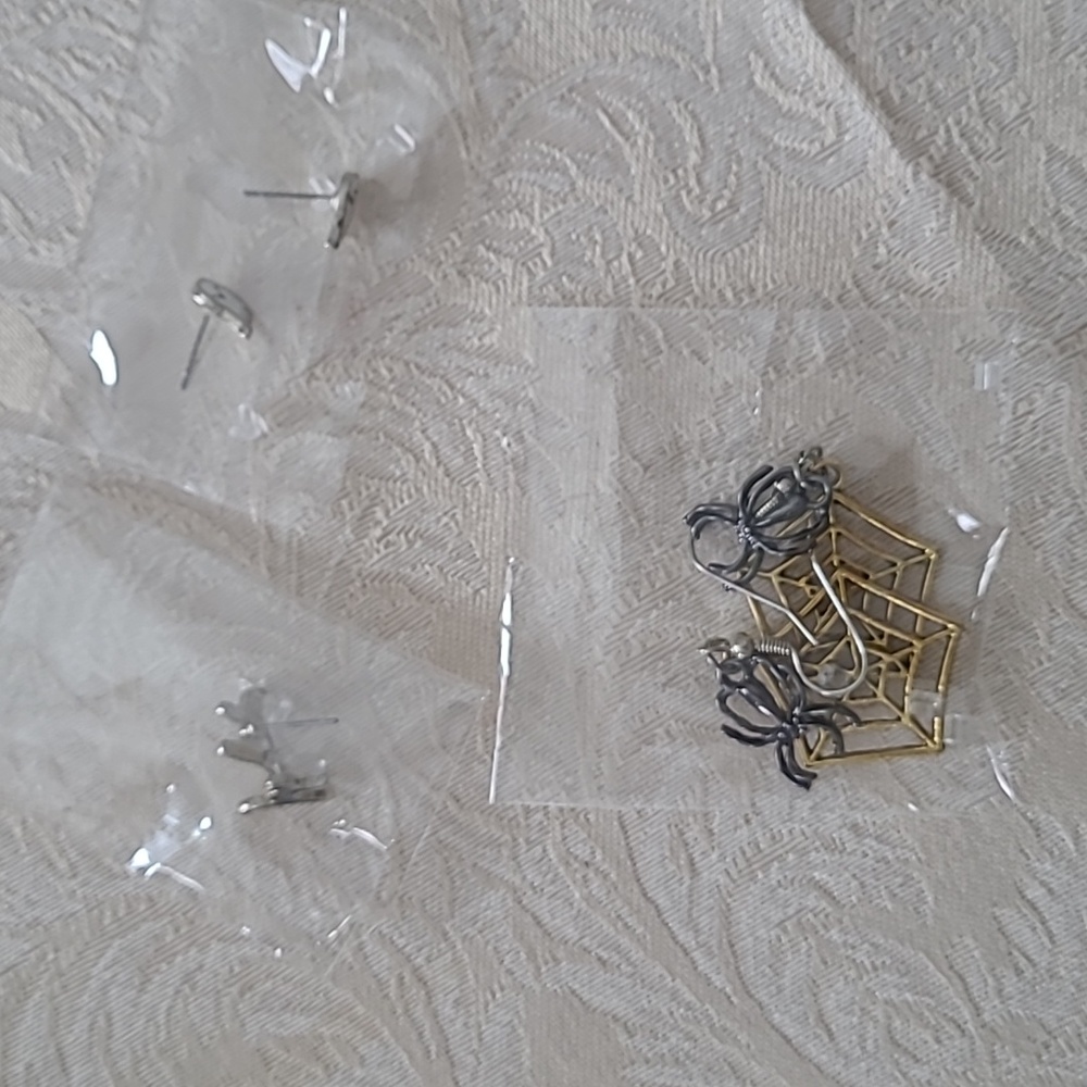 Halloween Earrings Bundle: Ghost, Spider Webs, Black Cat Earrings